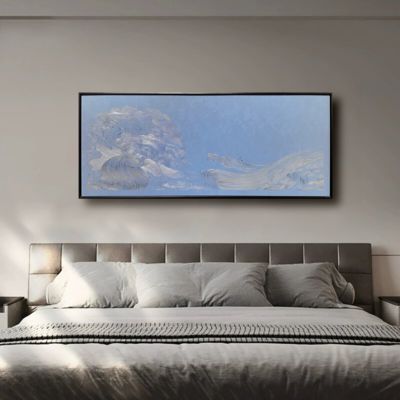 Handmade Metallic Texture Oil Painting on Canvas