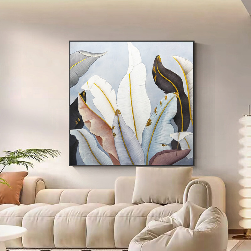 NO Original Customized Flower Colorful Hand Painted Canvas Oil Painting for Modern Home Decor 6 Color Print Method